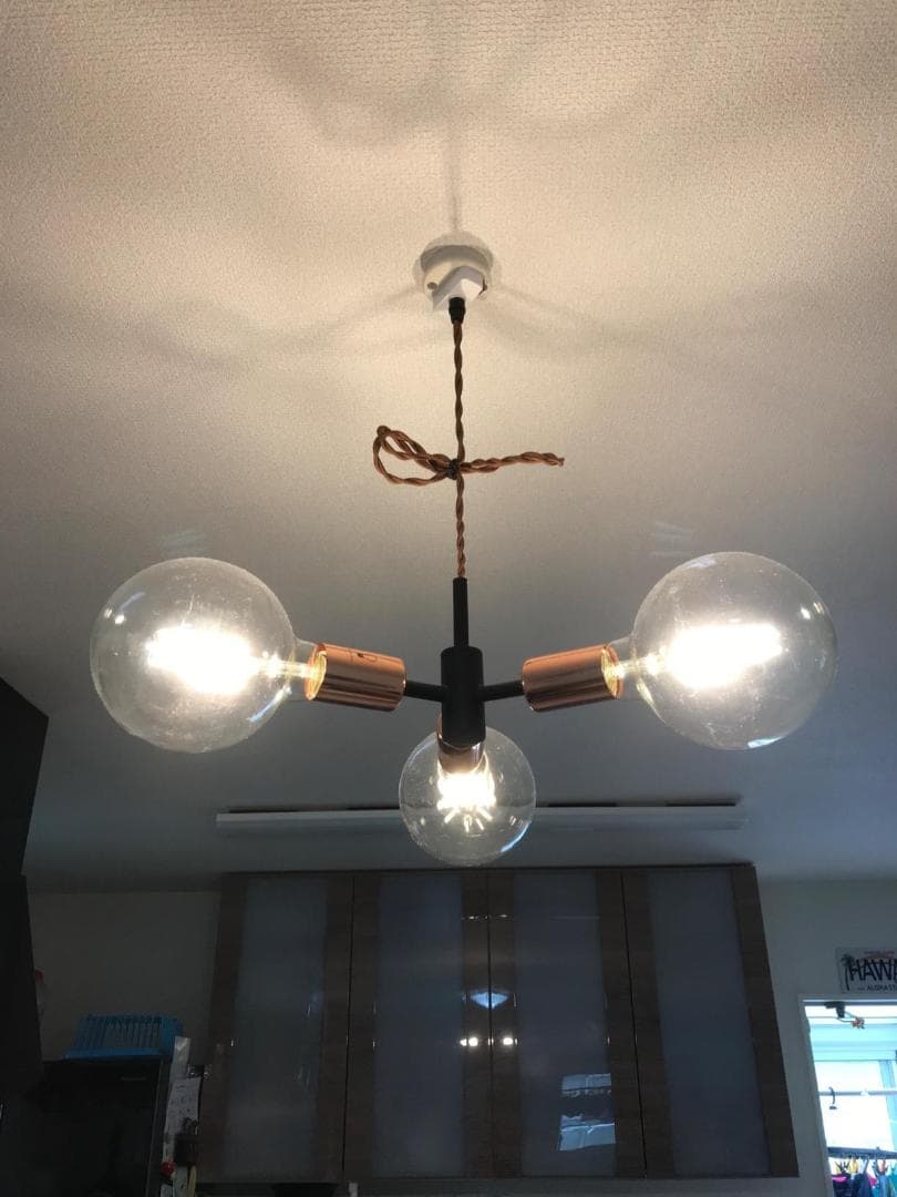 滲む凛々しさ ソケット 3灯式ペンダントライト レトロ 吊下げ灯