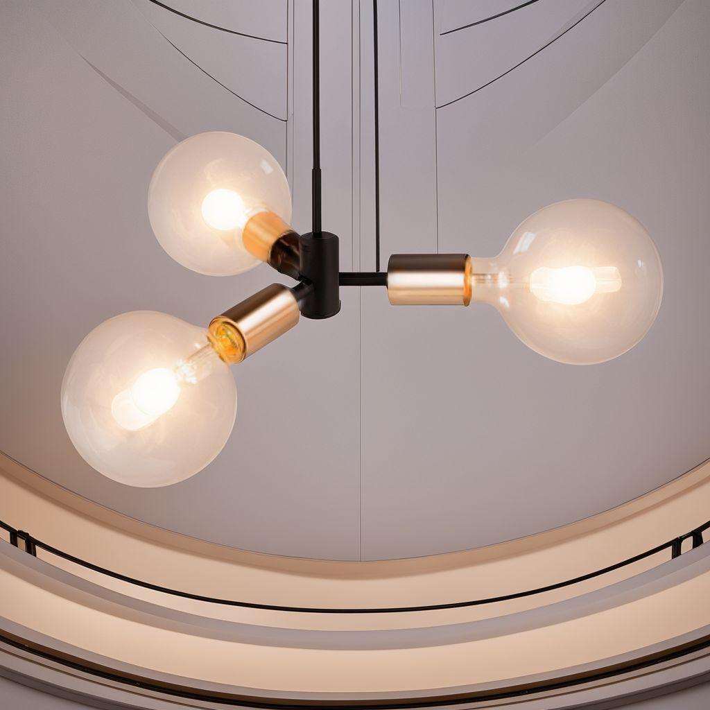 滲む凛々しさ ソケット 3灯式ペンダントライト レトロ 吊下げ灯