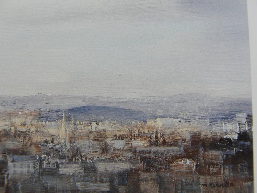 マルセル・ケルヴェラ、凱旋門からの眺め、希少画集・額装画、新品高級