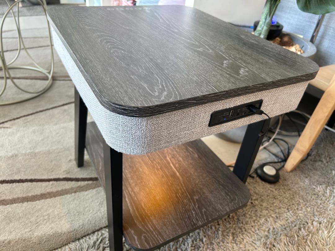 スピーカー付きサイドテーブル　ヤマゼン