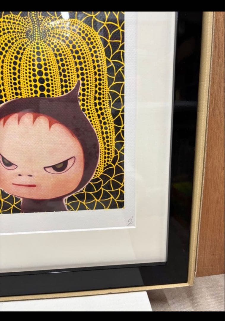 奈良美智、草間彌生 コラボアートポスター 世界限定 100枚 新品額入り