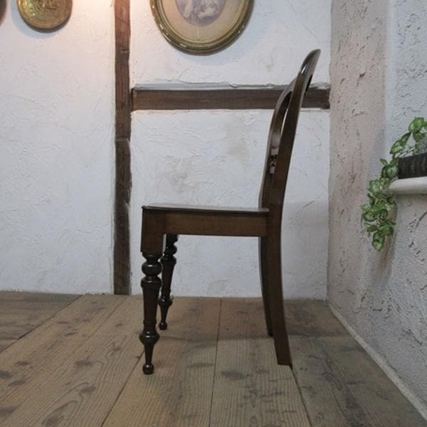 イギリス アンティーク 家具 ホールチェア 椅子 イス 木製 英国 4282e