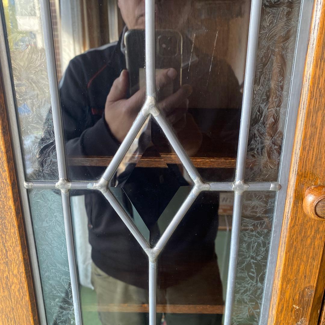 英国アンティーク調　木製ブックシェルフ/本棚/食器棚/飾り棚/収納ラック