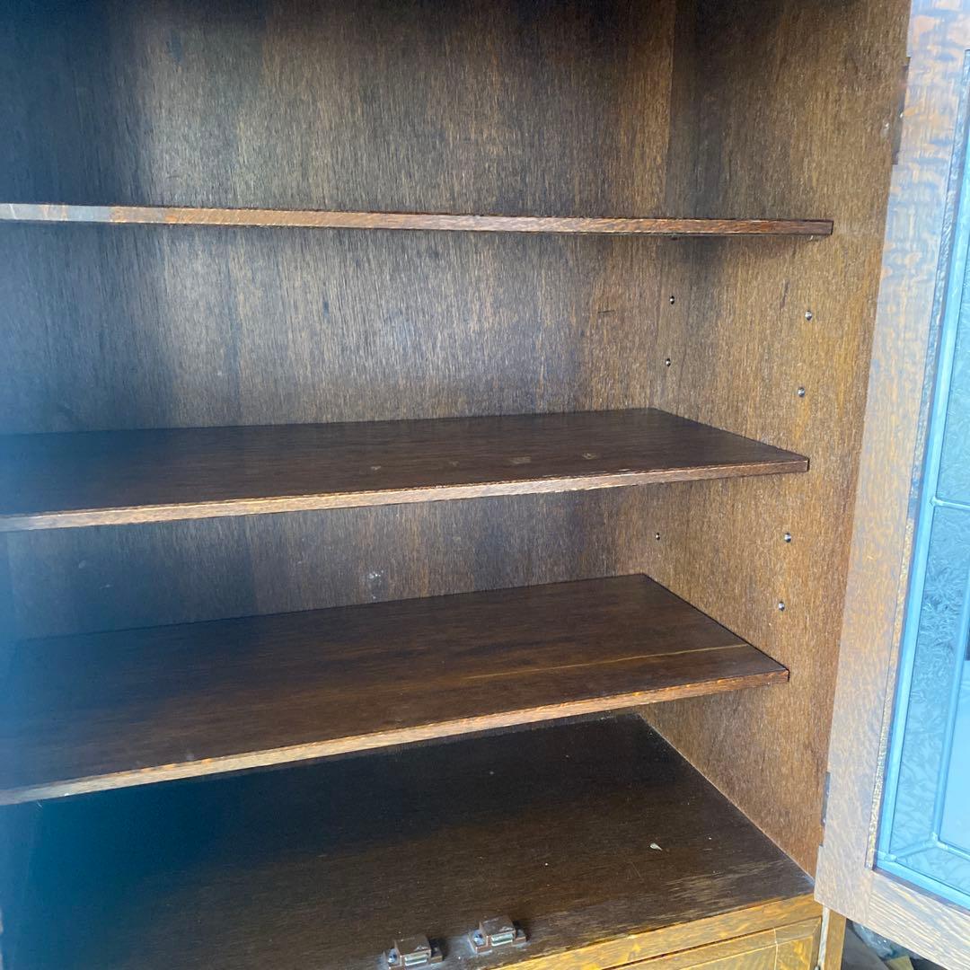 英国アンティーク調　木製ブックシェルフ/本棚/食器棚/飾り棚/収納ラック