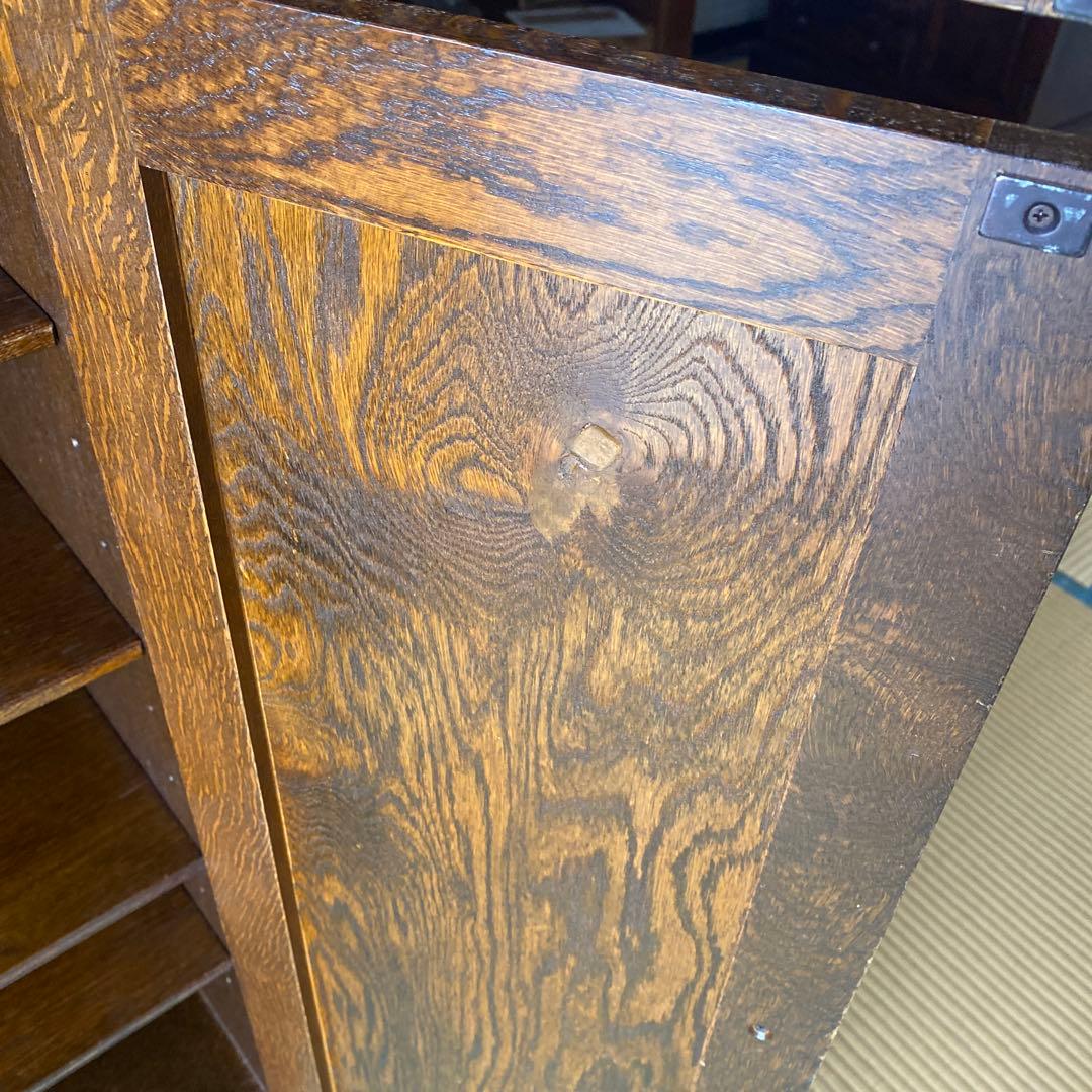 英国アンティーク調　木製ブックシェルフ/本棚/食器棚/飾り棚/収納ラック