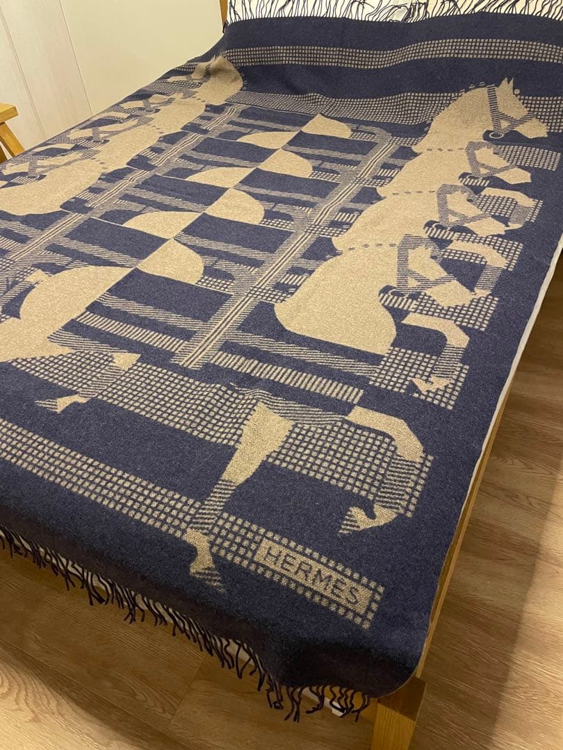 エルメスHermes Rocabar プレード ブランケット カシミヤ