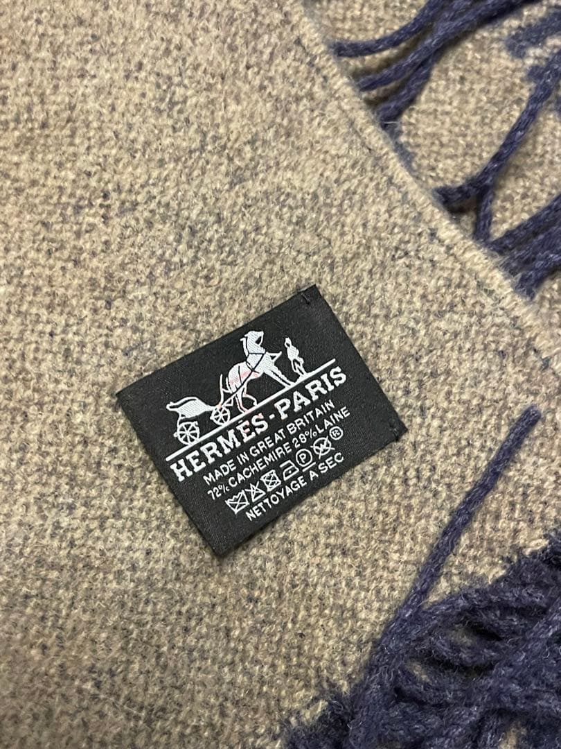 エルメスHermes Rocabar プレード ブランケット カシミヤ