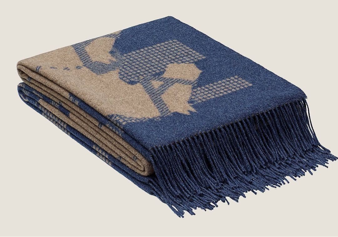 エルメスHermes Rocabar プレード ブランケット カシミヤ