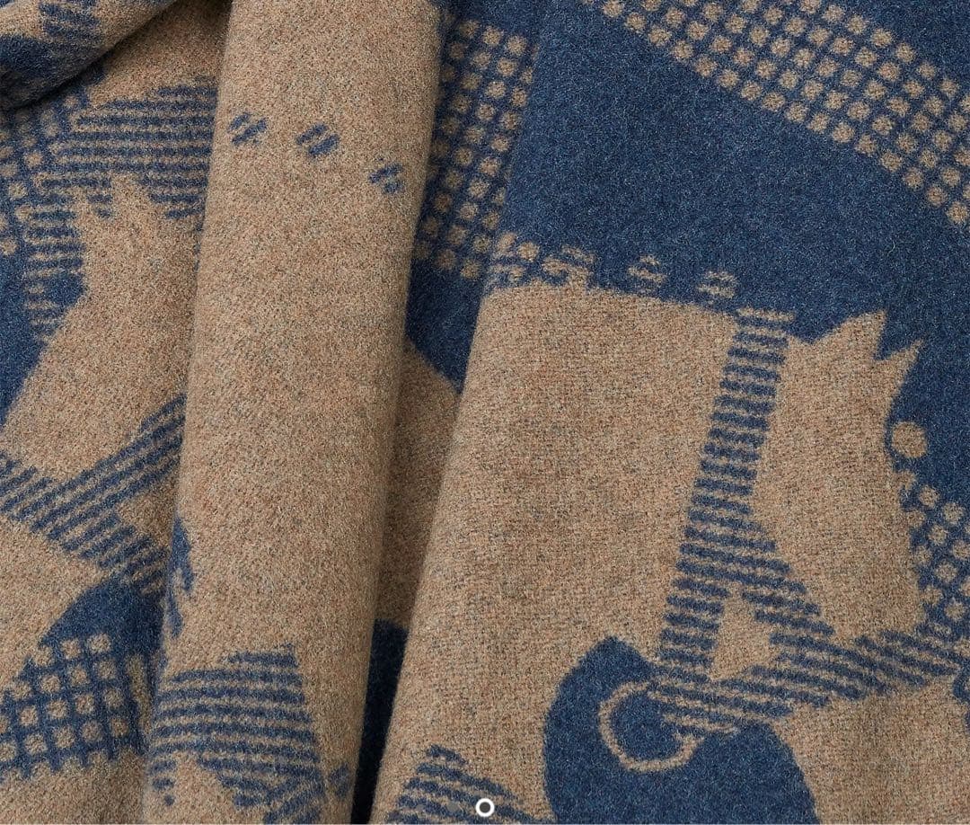 エルメスHermes Rocabar プレード ブランケット カシミヤ