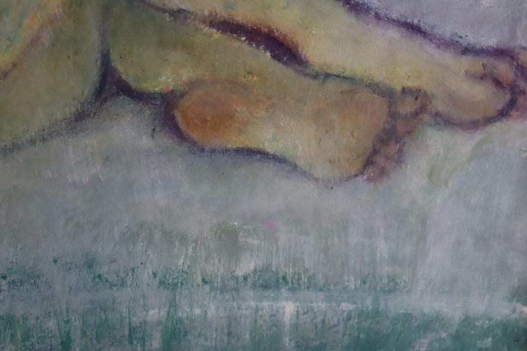 真作保証 和気史郎 「横たわる裸婦」 肉筆12号 1977年 スピリチャル画家