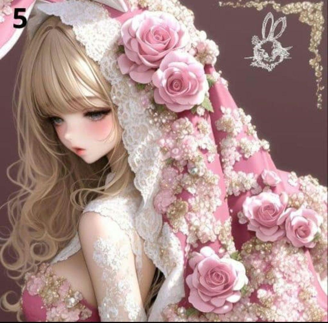 ツキネコ 様　【4月購入】　ご依頼品　女の子パネル生地　ハンドメイド