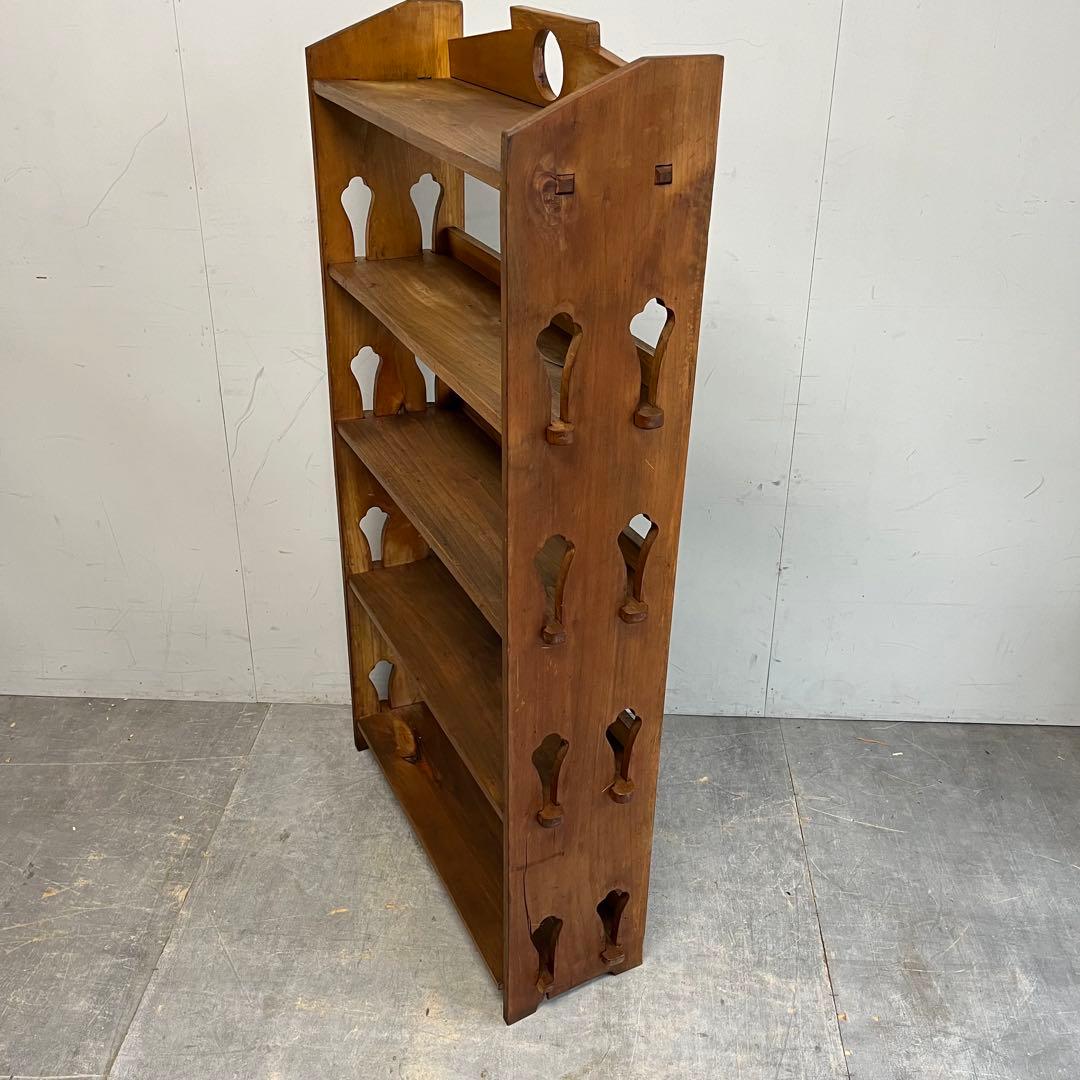 アンティーク 飾り棚 オープンラック 無垢材 昭和レトロ z508