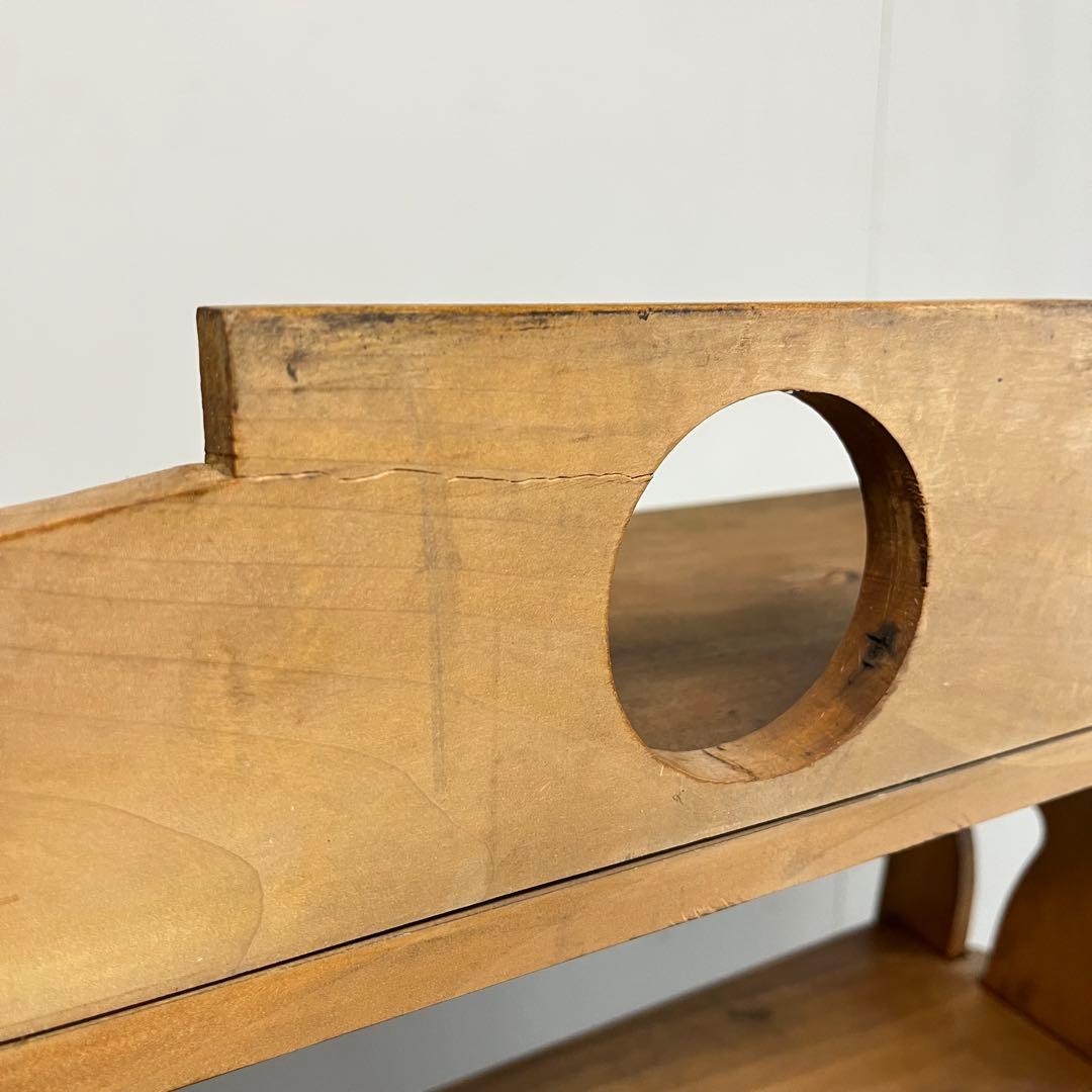 アンティーク 飾り棚 オープンラック 無垢材 昭和レトロ z508