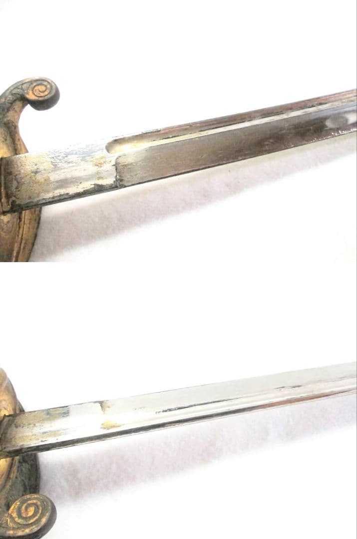 当時物】旧日本軍 帝国陸軍 軍刀 指揮刀 模造刀 模造刀身 サーベル【二