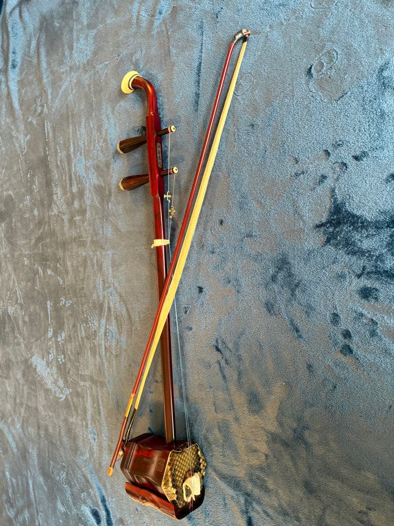 二胡　ハードケース　換えの弓毛付き