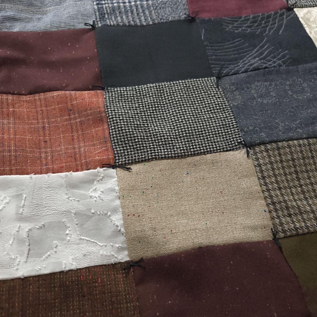 お値下げハンドメイドパッチワーク暖か大判ブランケット群言堂 松場登美 藍