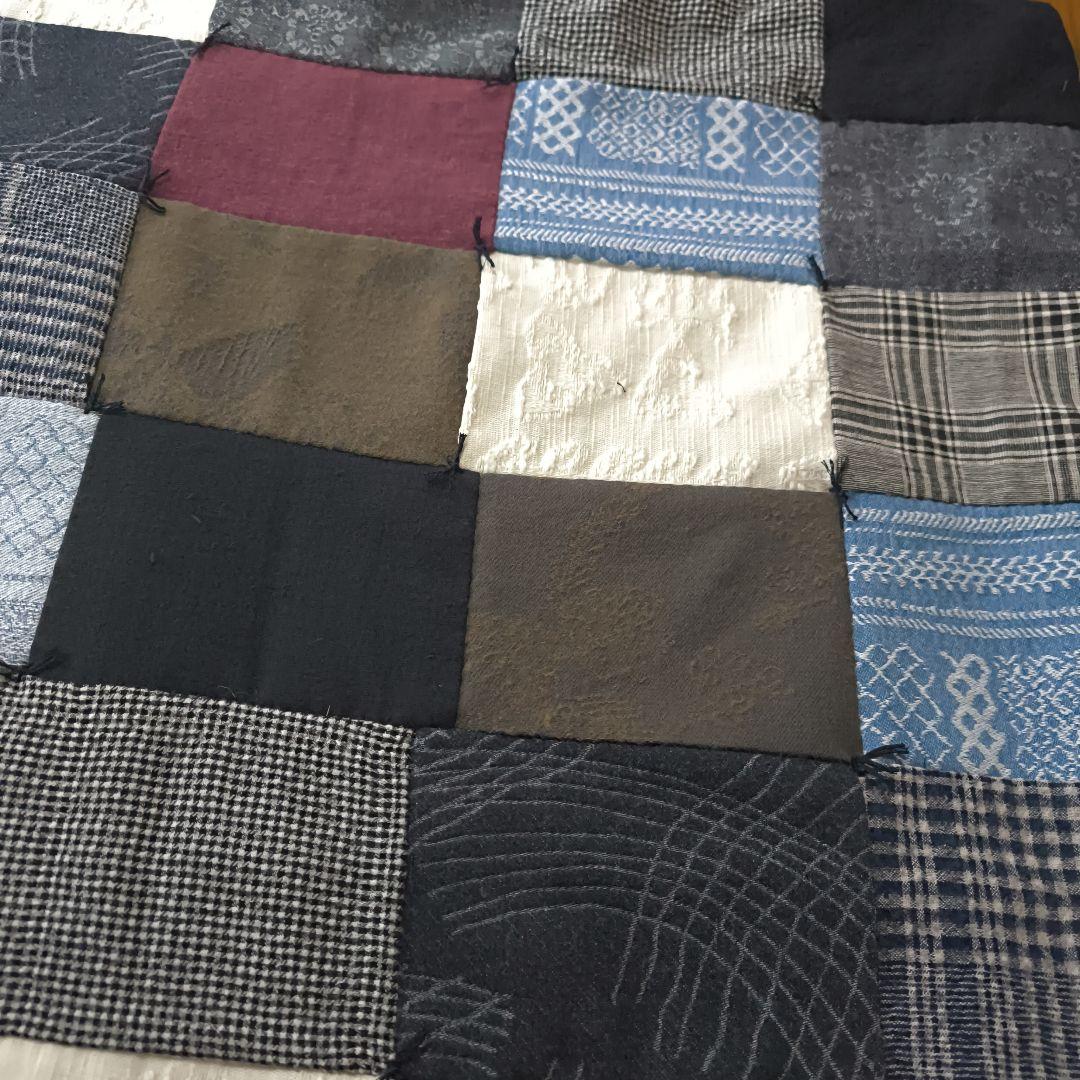 お値下げハンドメイドパッチワーク暖か大判ブランケット群言堂 松場登美 藍