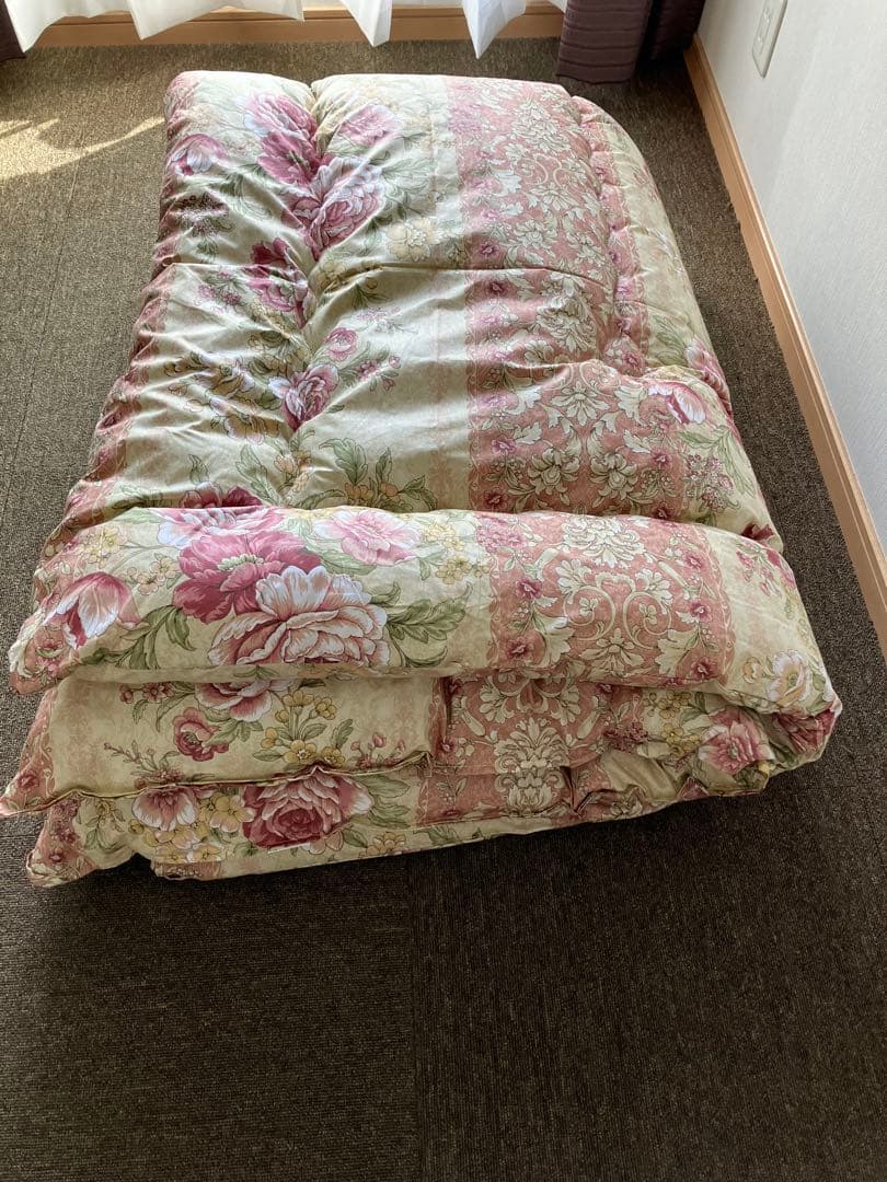 新品日本製つくりたてのふかふか掛け布団敷布団セット 綿100%（ピンク、ブルー）