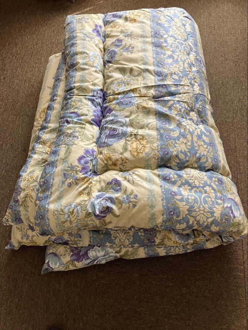 新品日本製つくりたてのふかふか掛け布団敷布団セット 綿100%（ピンク、ブルー）