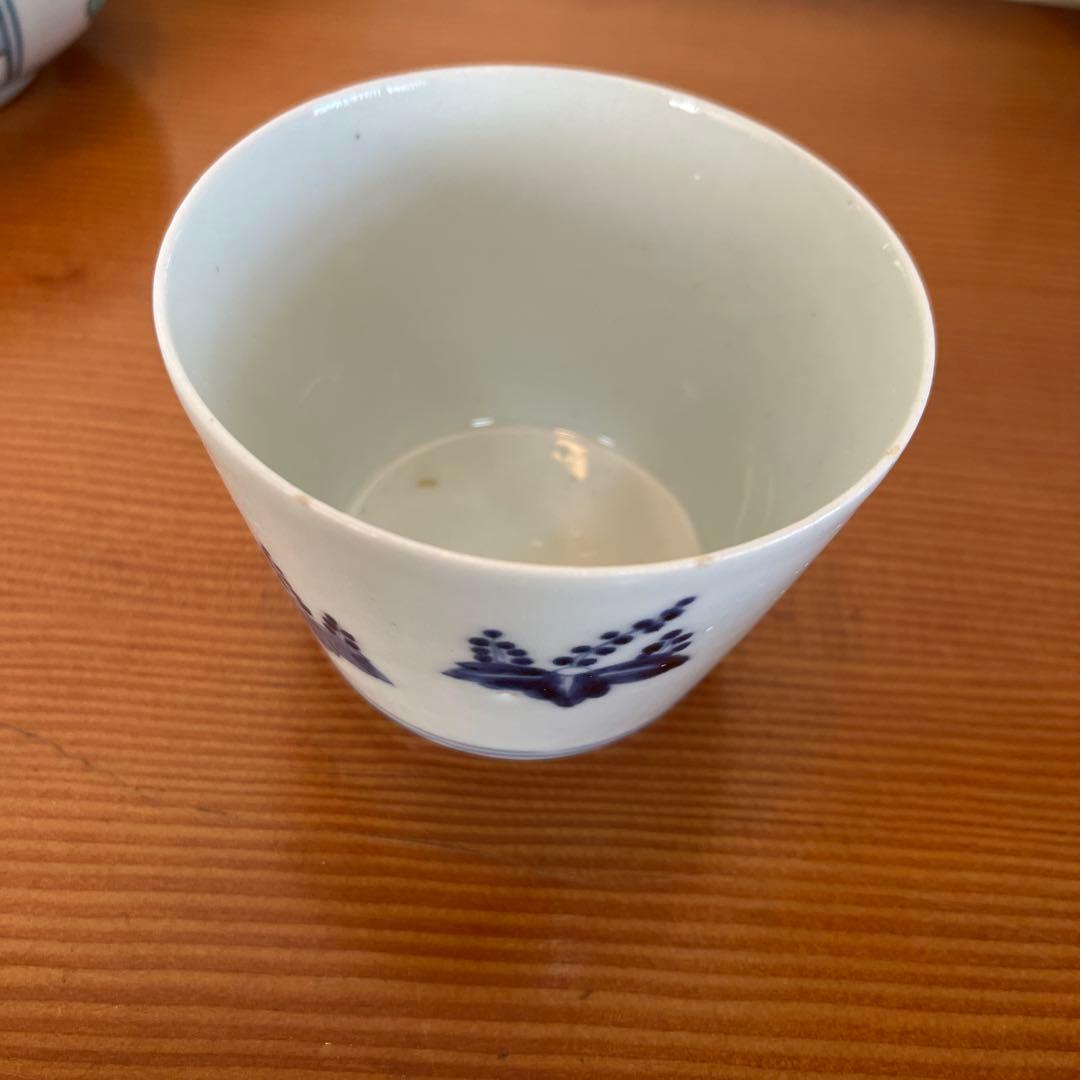 古伊万里 渦福 染付 桐家紋 蕎麦猪口 - メルカリ
