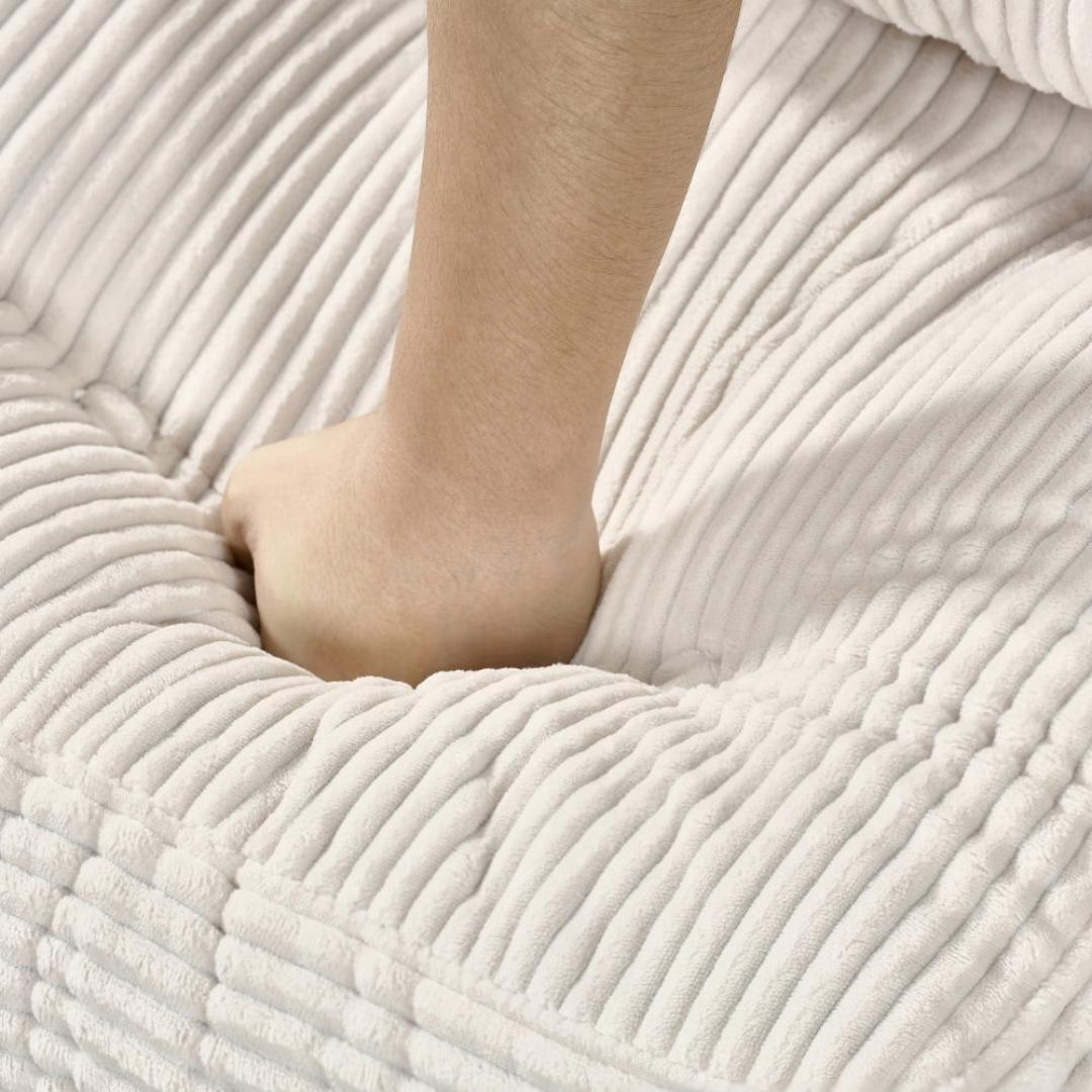 幅132cm折りたたみ ソファベッド 枕付きマットレス シュレッドフォーム多機能