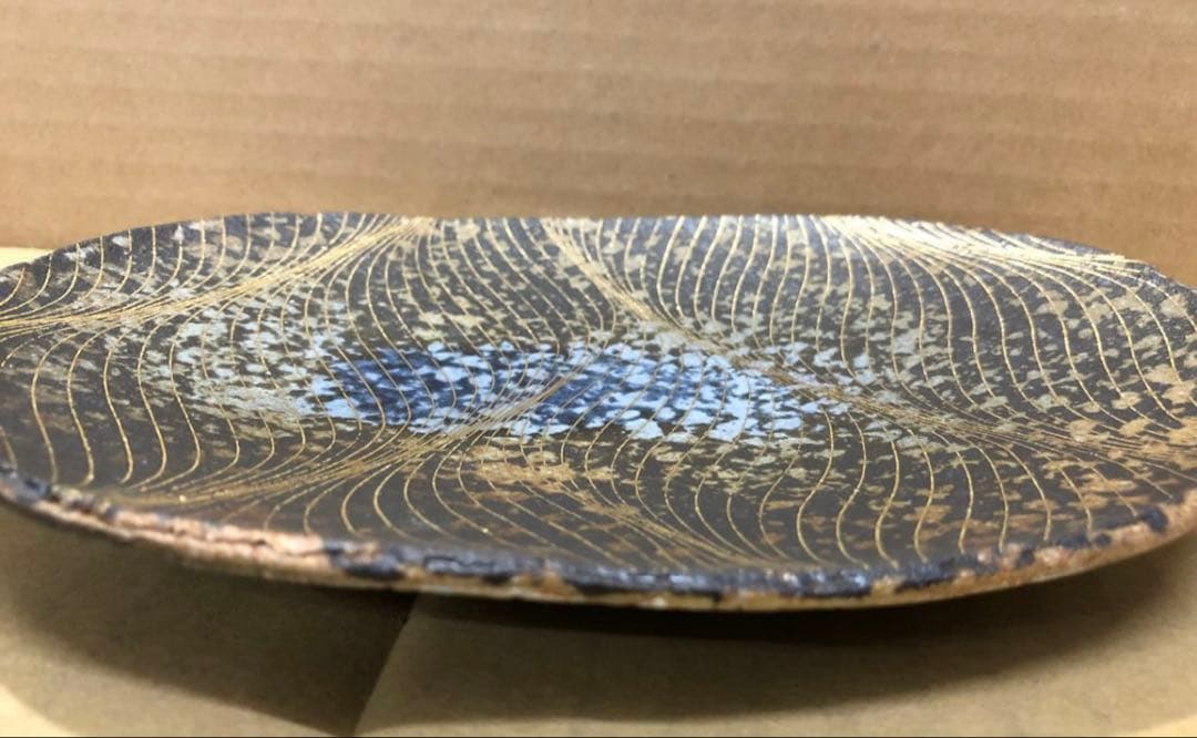 未使用/特価❕萩焼/泰山窯/加藤 重美作/銘々皿/5枚組　　茶道具/菓子皿