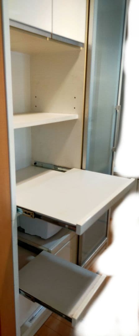 モリタインテリア 120cm幅 高さ205cmダイニングボード 食器棚 ホワイト