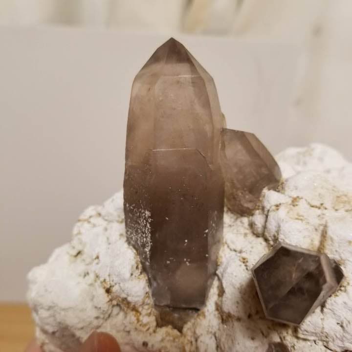 国産！山梨県黒平産草入り煙水晶