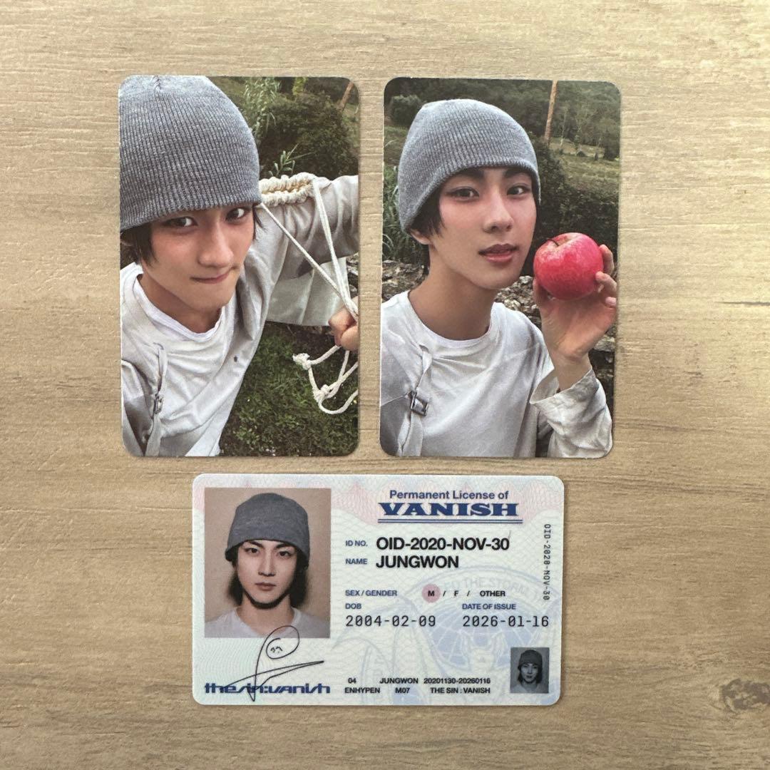 ENHYPEN ジョンウォン the sin vanish トレカ 3枚セット - メルカリ