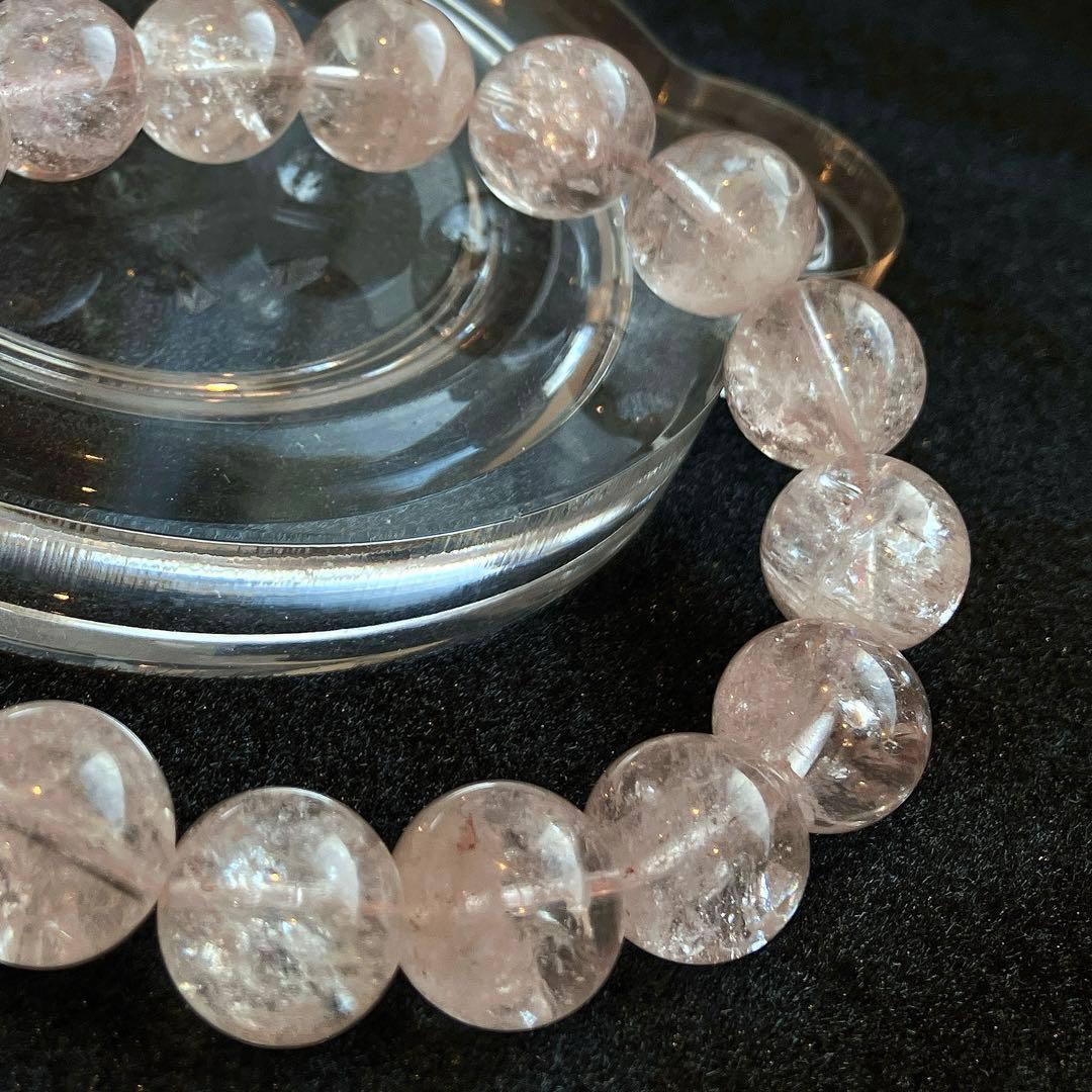 佳*様 人気♡ピンクアゼツライト 大玉ブレスレット 虹あり！