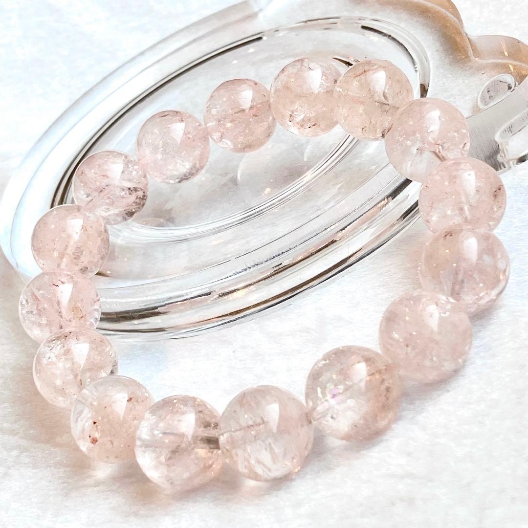 佳*様 人気♡ピンクアゼツライト 大玉ブレスレット 虹あり！