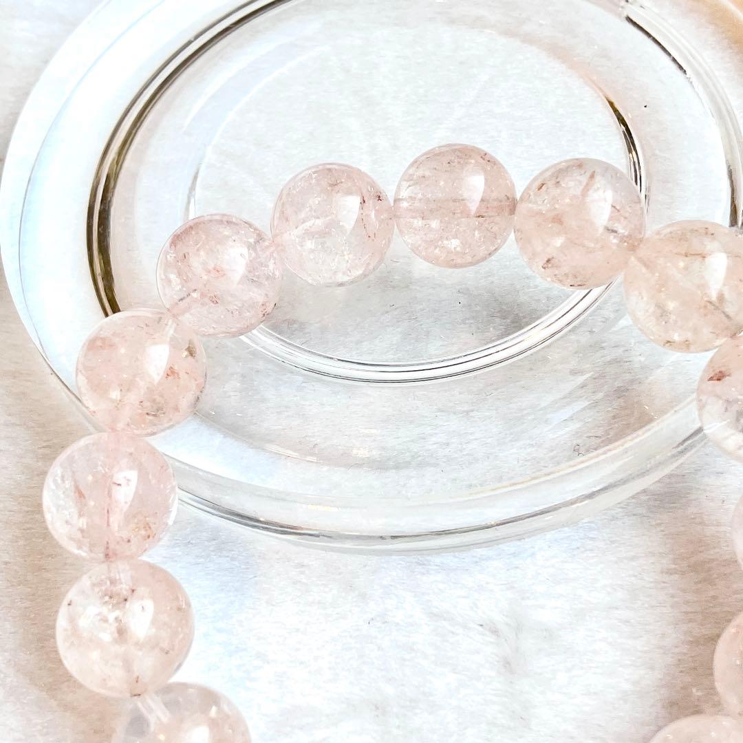 佳*様 人気♡ピンクアゼツライト 大玉ブレスレット 虹あり！