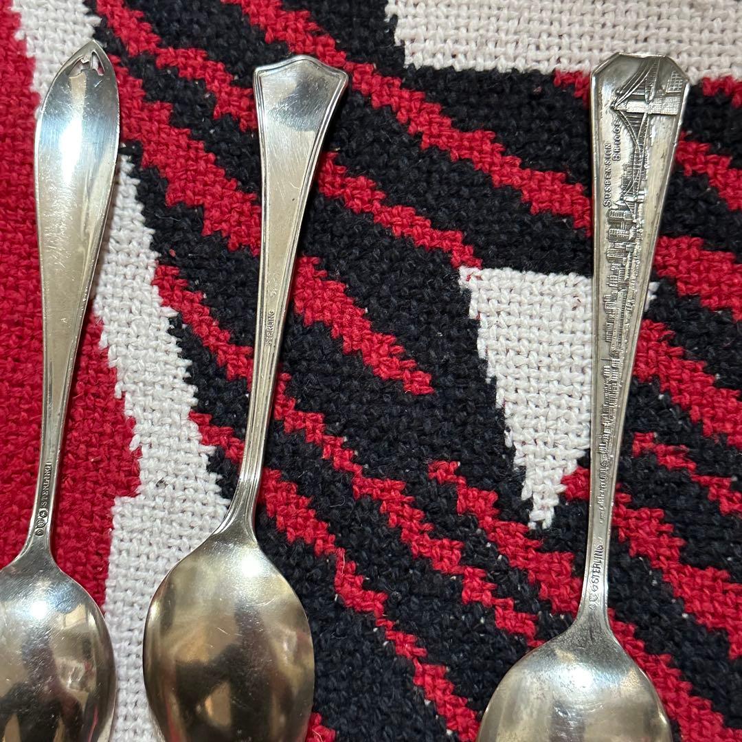 【純銀】スターリングシルバー スーベニアスプーン セット まとめ売り 銀製