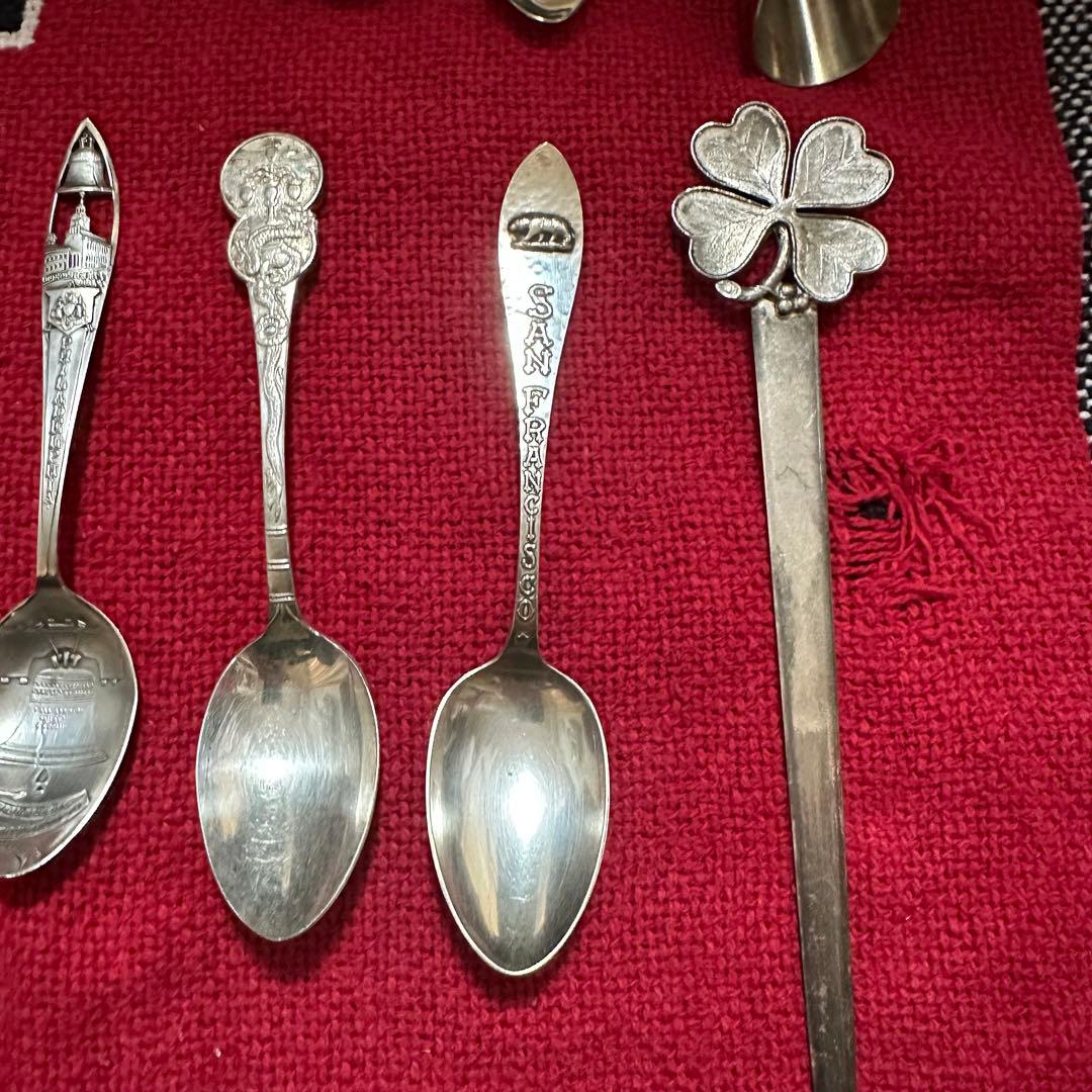 【純銀】スターリングシルバー スーベニアスプーン セット まとめ売り 銀製