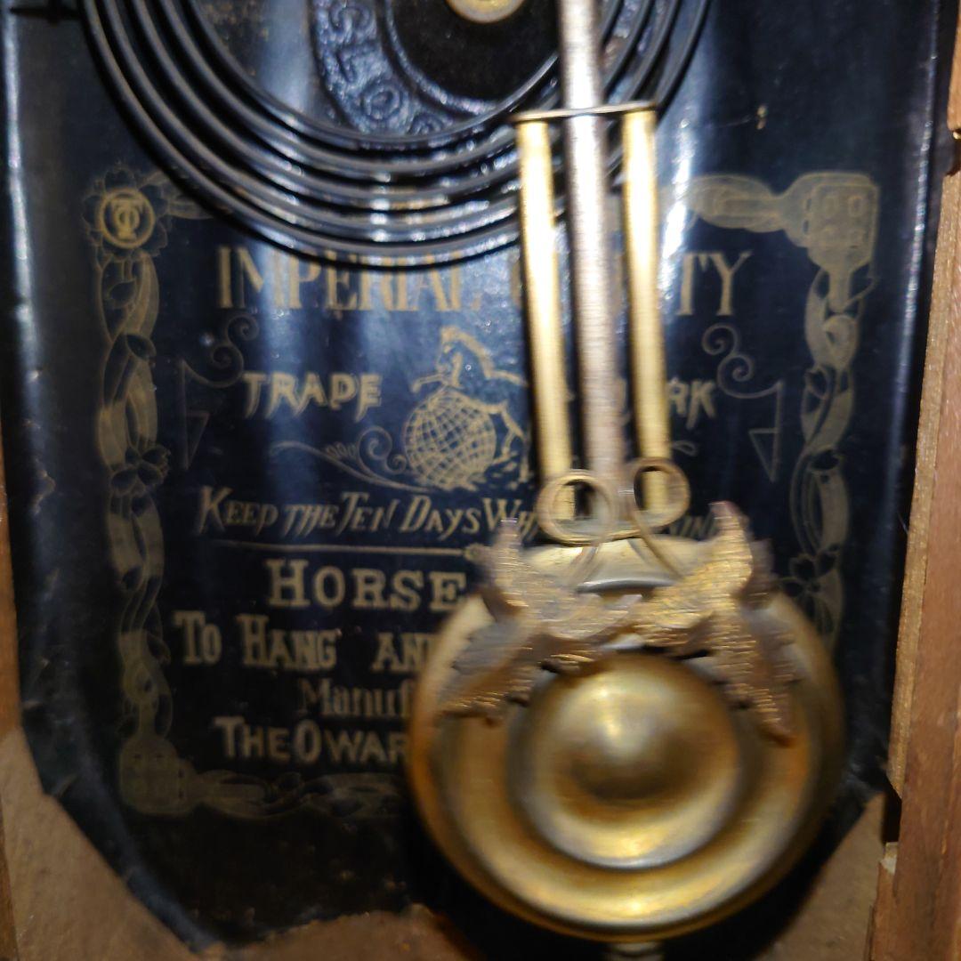 尾張時計　大正後期〜昭和初期戦前　振り子時計　ボンボン時計動作品