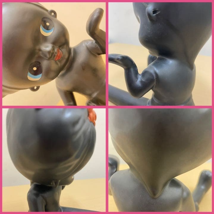 昭和レトロ　アンティーク品　希少！女の子の陶器製置物