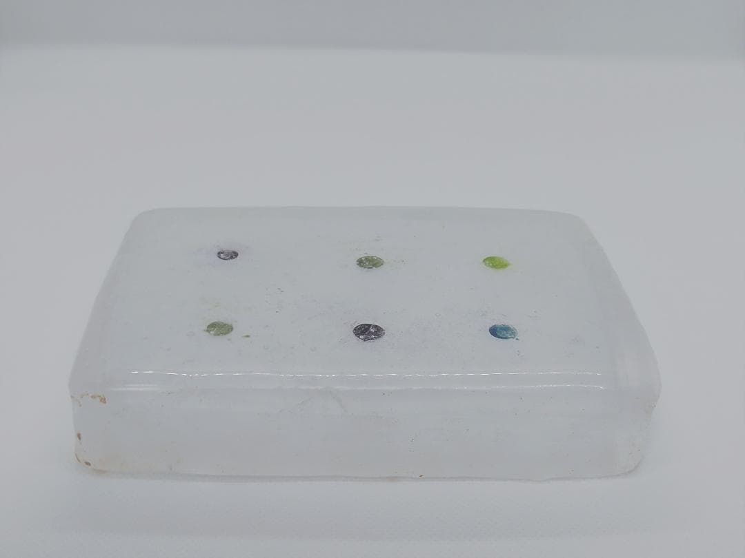 ガラス作家：能登朝奈　パート・ド・ヴェール　四角皿　2個セット