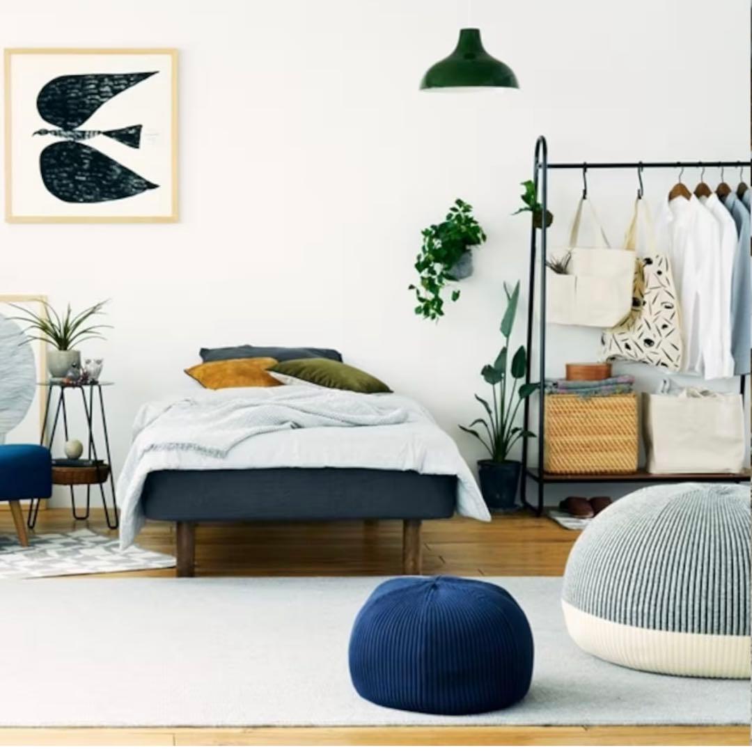 ［ＩＤＥＥ］ＰＵＵＦ BODY + COVER ホワイト×ブラック 70cm