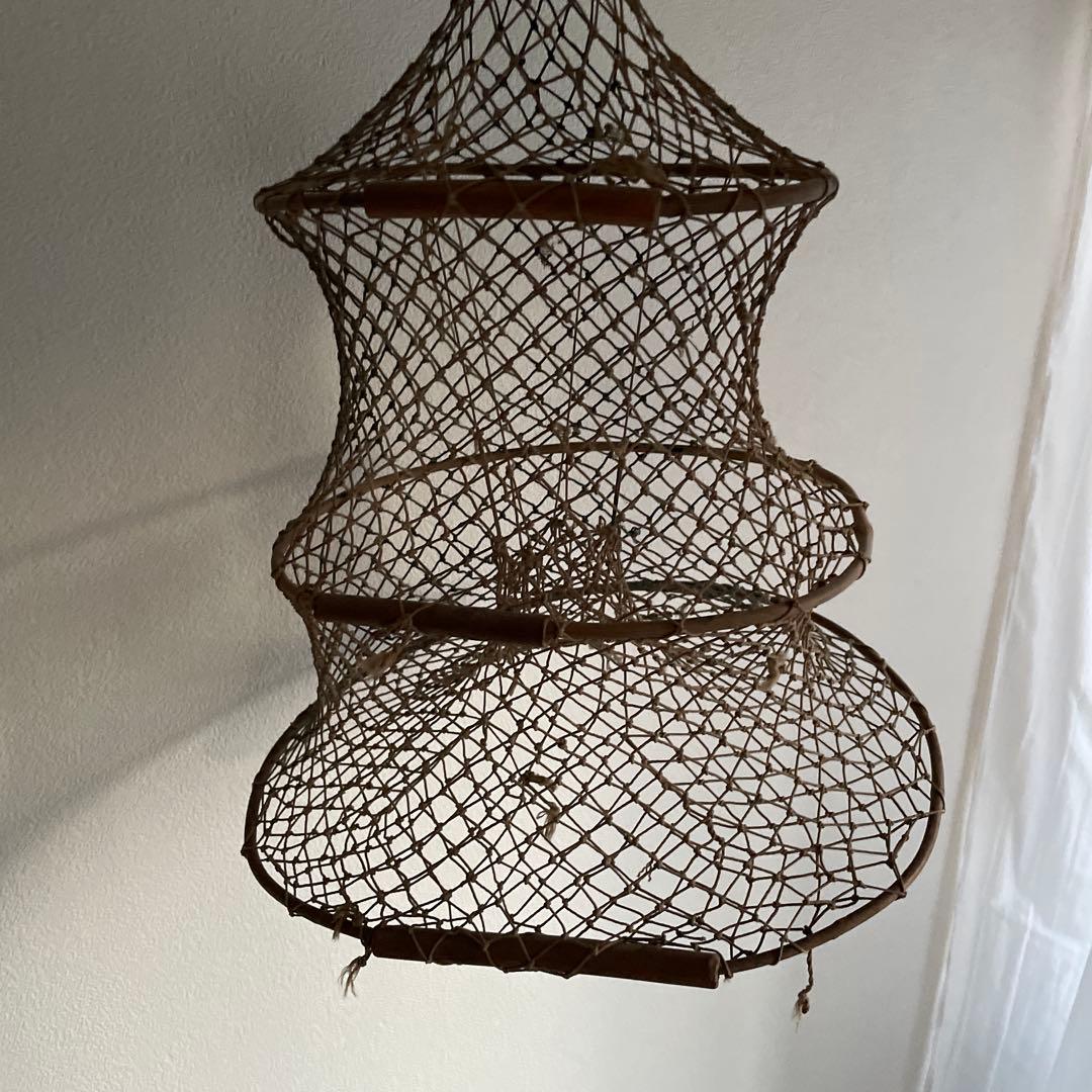 フランスアンティーク　1900s ビク シェード　アート魚籠