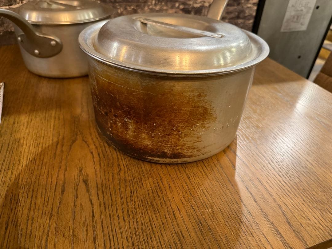 【中古美品】アルミ鍋2点セット23〜26cm 飲食店 レストラン 本格的料理