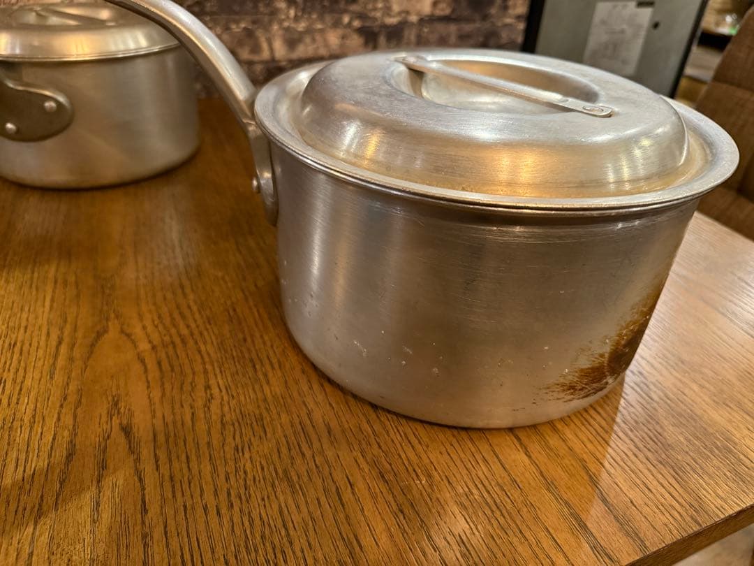 【中古美品】アルミ鍋2点セット23〜26cm 飲食店 レストラン 本格的料理