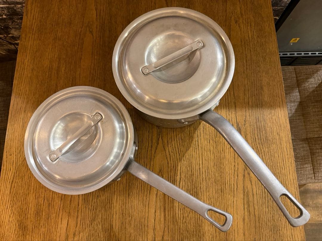 【中古美品】アルミ鍋2点セット23〜26cm 飲食店 レストラン 本格的料理