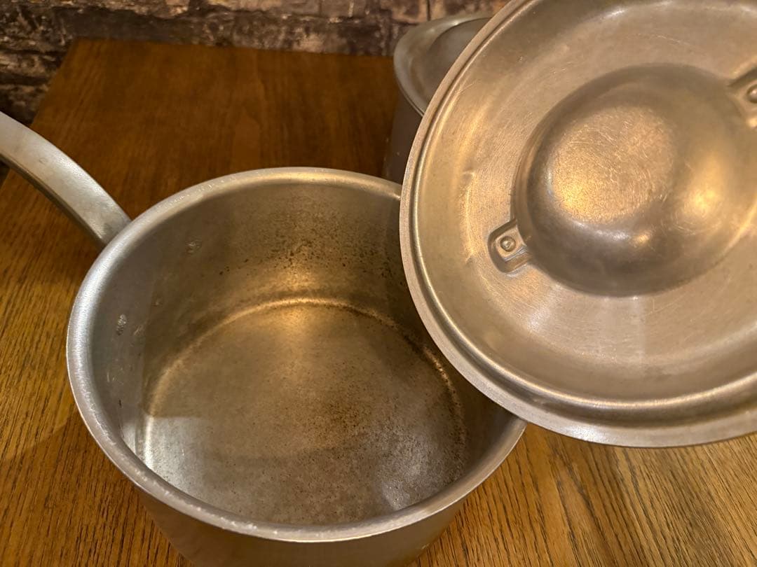 【中古美品】アルミ鍋2点セット23〜26cm 飲食店 レストラン 本格的料理