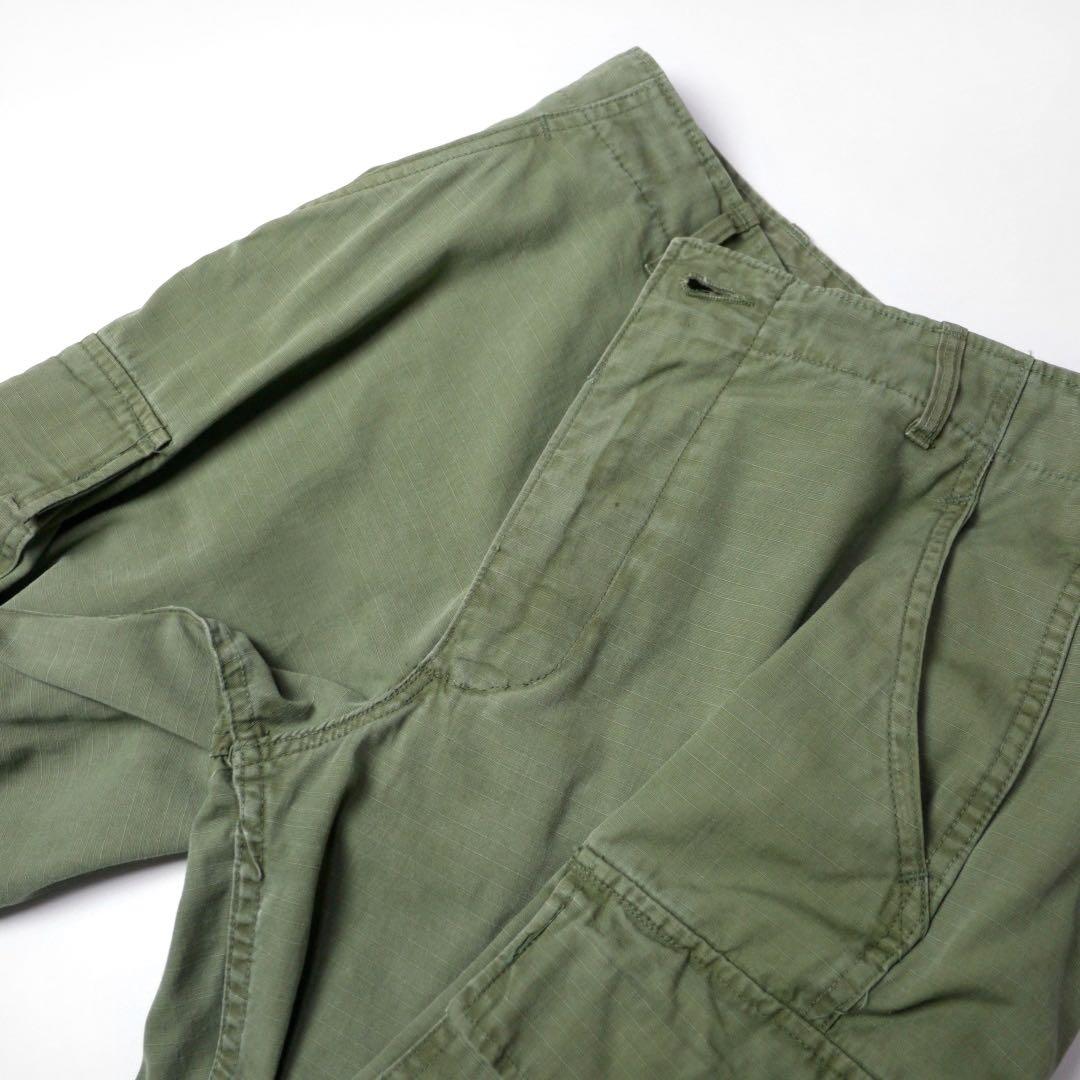 60s70sビンテージ ジャングルファティーグ カーゴパンツ リップストップSR