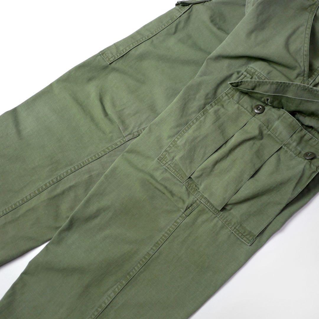 60s70sビンテージ ジャングルファティーグ カーゴパンツ リップストップSR