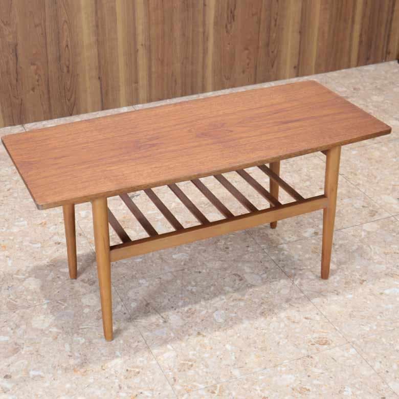 センターテーブル 棚付 ヴィンテージ イギリス ローテーブル ミッドセンチュリー