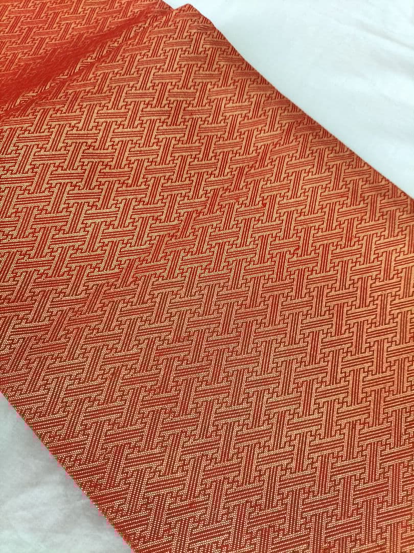 クリーニング済み　七五三　7歳　ハーフ成人式　着物　四つ身　ピンク　古典柄　糸車