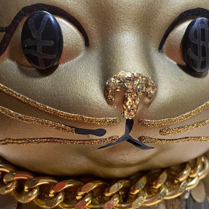 開運 まねきねこ ゴールド ラメ デコ キラキラ デコレーション