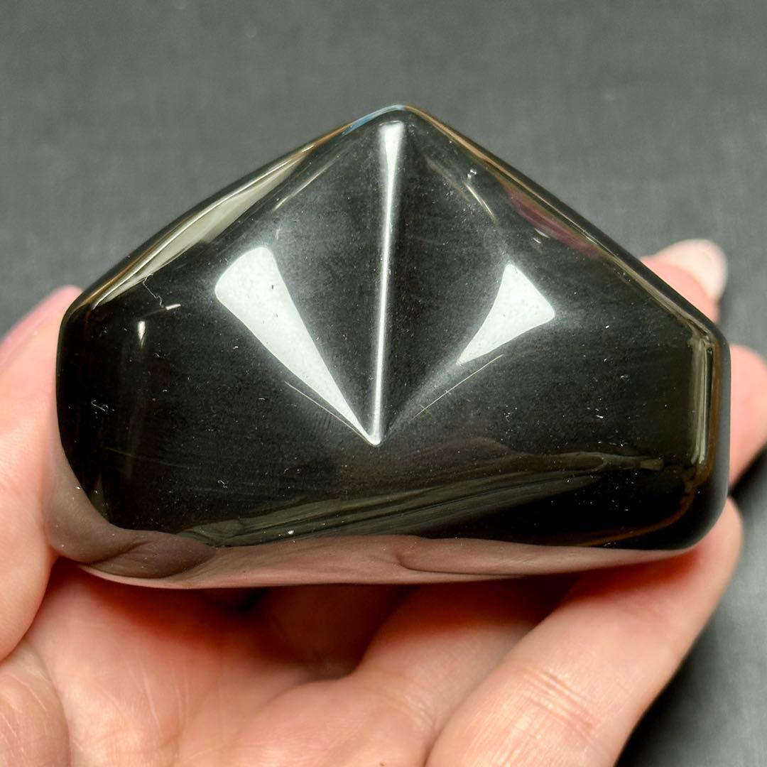 レインボーオブシディアン ハート 置物 MY473 - メルカリ