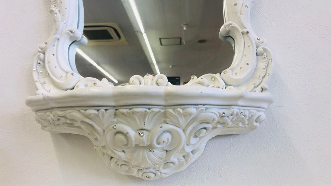 ロココ調ミラー鏡プリンセス　コンソール付き　ヨーロピアン　壁掛け